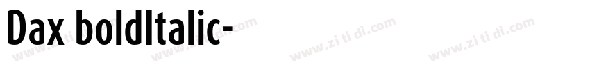 Dax boldItalic字体转换